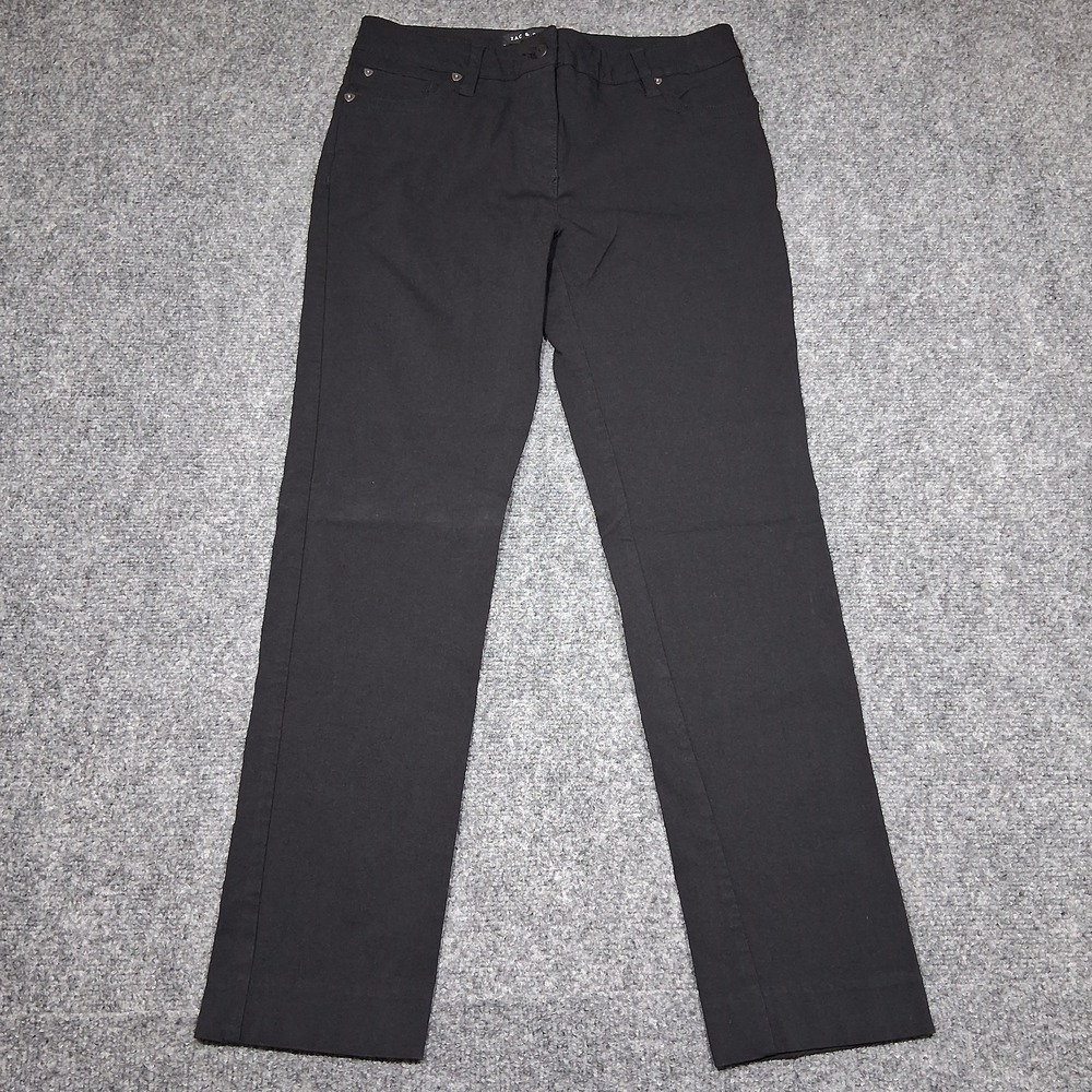 Zac and Rachel Pants Womens Size 8P High Rise Casual Ankle‎ Stretch Black